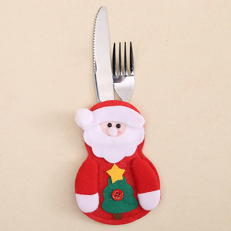 Wholesale Christmas Table Decoration Non Woven Christmas Dinnerware Set